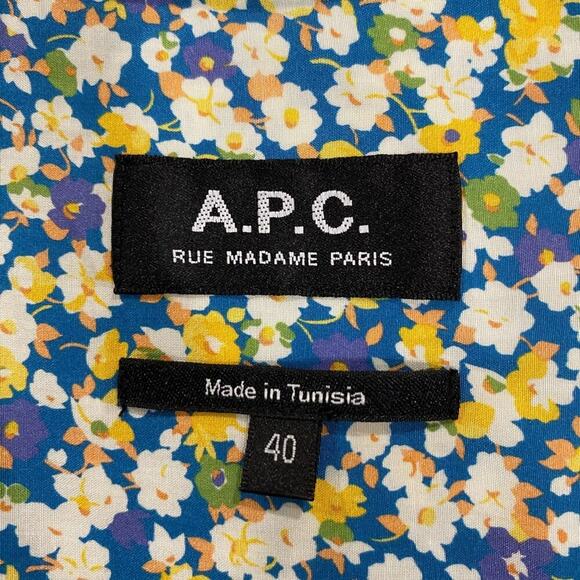A.P.C. Floral Button Down Shirt - Picture 8 of 9